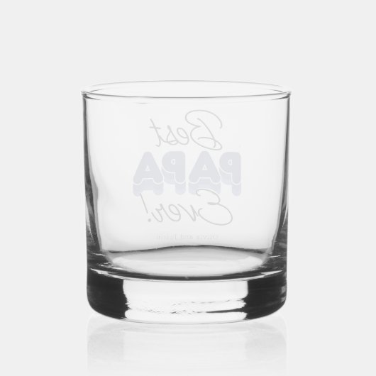 Moderne beste papa ooit whisky glas (Achterkant)