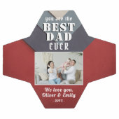 Moderne Beste Papa Rood Blauw Familie Foto  Voetbal (Enkel)