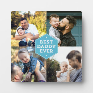 Moderne beste pappie ooit 4 Foto Collage Fotoplaat
