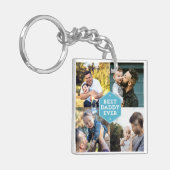 Moderne beste pappie ooit 4 Foto Collage Sleutelhanger (Voorkant Links)