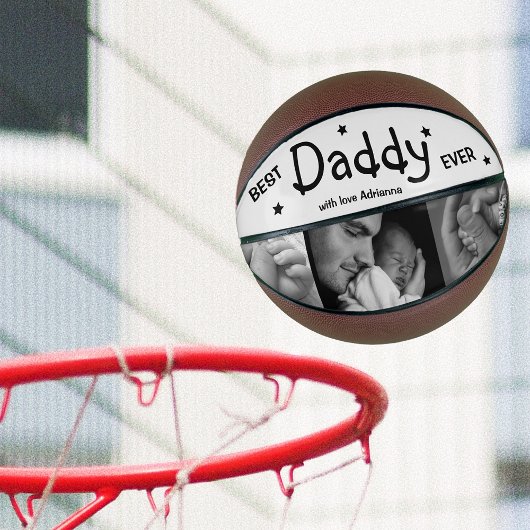 Moderne beste pappie ooit Foto Collage Basketball Basketbal