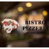 Moderne beste pizza in de stad Professional Raamsticker