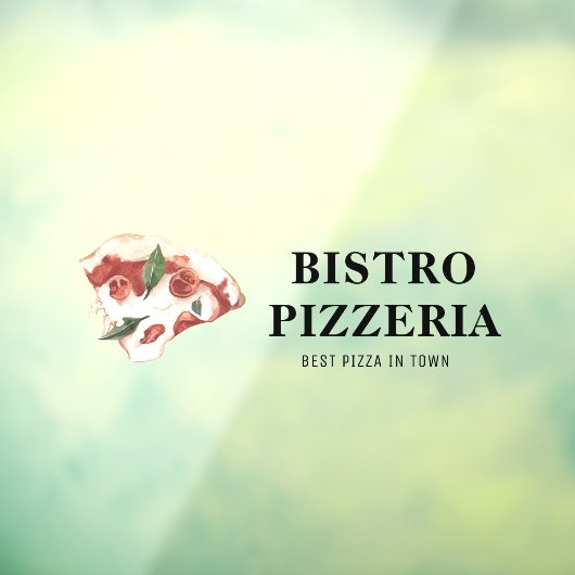 Moderne beste pizza in de stad Professional Raamsticker (Vel 3)