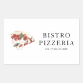 Moderne beste pizza in de stad Professional Rechthoekige Sticker (Voorkant)