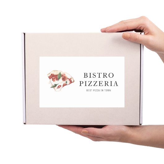 Moderne beste pizza in de stad Professional Rechthoekige Sticker