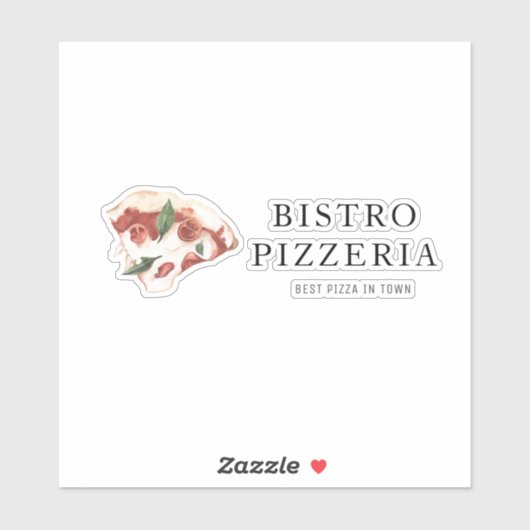 Moderne beste pizza in de stad Professional Sticker (Vel)