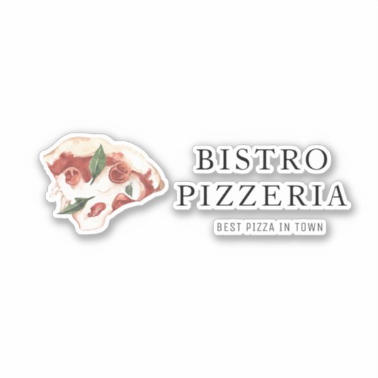 Moderne beste pizza in de stad Professional Sticker (Voorkant)