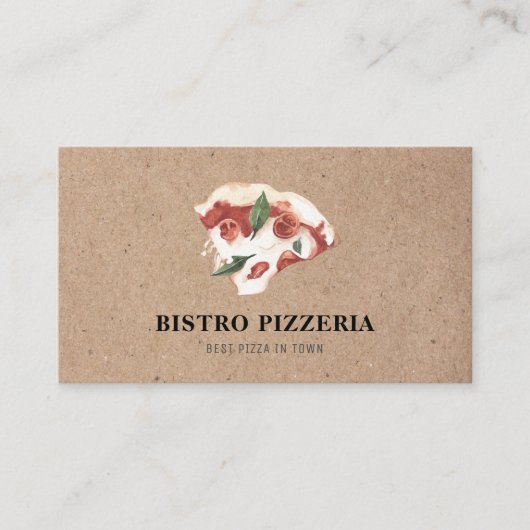 Moderne beste pizza in de stad Professional Visitekaartje (Voorkant)
