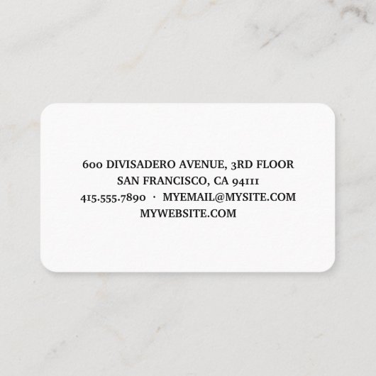 Moderne beste pizza in de stad Professional Visitekaartje (Achterkant)