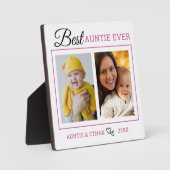 Moderne Beste Tante Ooit 2 Fotocollage Fotoplaat (Voorkant)