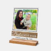 Moderne beste tante ooit tante en mooie foto acryl bord (Hoek)