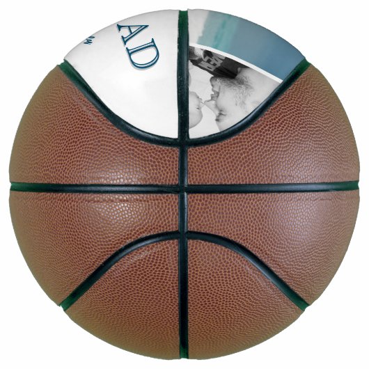 Moderne beste vader Dag 3 Foto Collage Basketbal (Rechts)