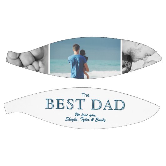 Moderne beste vader Dag 3 Foto Collage Basketbal (Panelen)