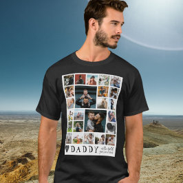 Moderne beste vader in de wereld fotocollage t-shirt