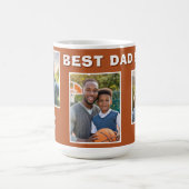 Moderne beste vader ooit 3 foto collage vader koffiemok (Center)