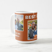 Moderne beste vader ooit 3 foto collage vader koffiemok (Voorkant links)