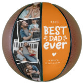 Moderne beste vader ooit 4 foto vaders cadeau basketbal (Verticaal)