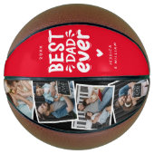 Moderne beste vader ooit 4 foto vaders cadeau basketbal (Voorkant)