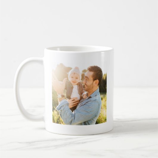 Moderne Beste Vader Ooit Aangepaste Volledige Foto Koffiemok (Links)
