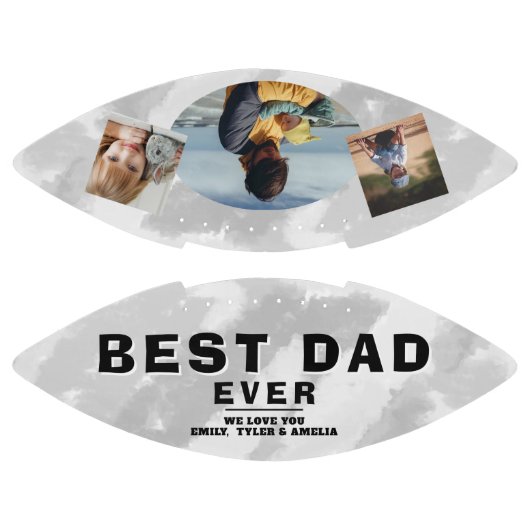 Moderne beste vader ooit familie 3 Foto collage American Football (Panelen)