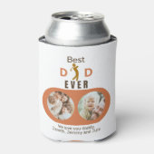 Moderne beste vader ooit Foto Collage Fathers Day Blikjeskoeler (Blikje Voorkant)