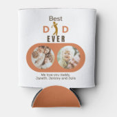 Moderne beste vader ooit Foto Collage Fathers Day Blikjeskoeler (Voorkant)