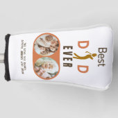 Moderne beste vader ooit Foto Collage Fathers Day Golfheadcover (Voorkant)