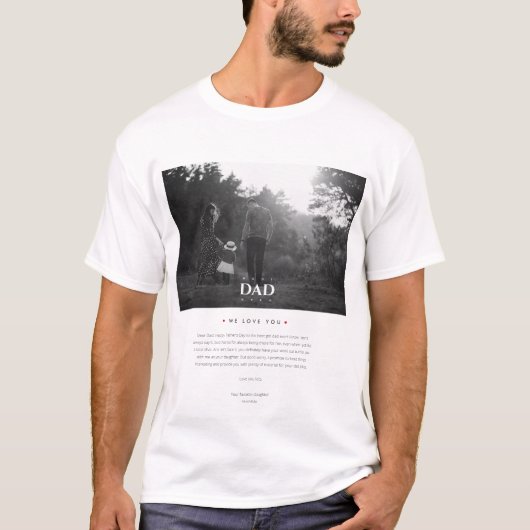 Moderne beste vader ooit Foto Funny Vaderdag T-shirt (Voorkant)