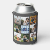 Moderne beste vader ooit fotocollage blikjeskoeler (Blikje Achterkant)