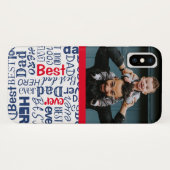 Moderne beste vader ooit foto's & kalligrafie Case-Mate iPhone case (Achterkant (horizontaal))