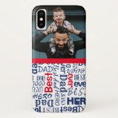 Moderne beste vader ooit foto's & kalligrafie Case-Mate iPhone case (Achterkant)