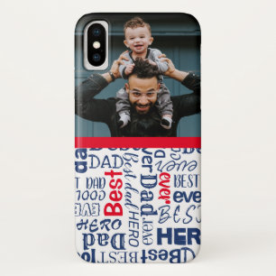 Moderne beste vader ooit foto's & kalligrafie Case-Mate iPhone case