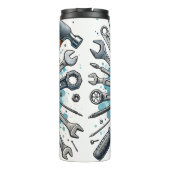 Moderne beste vader ooit gepersonaliseerd thermosbeker (Achterkant)