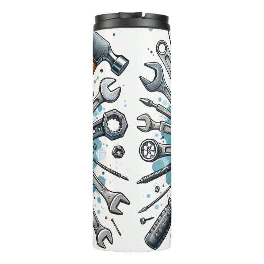 Moderne beste vader ooit gepersonaliseerd thermosbeker (Achterkant)