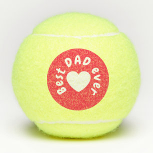 Moderne beste vader ooit rood wit hart vader liefd tennisballen