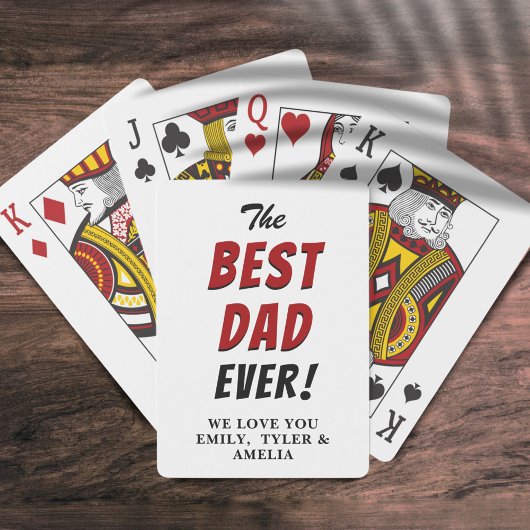 Moderne beste vader ooit Typografie vaderdag Pokerkaarten