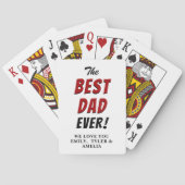 Moderne beste vader ooit Typografie vaderdag Pokerkaarten (Achterkant)