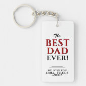 Moderne beste vader ooit Typografie vaderdag Sleutelhanger (Voorkant)