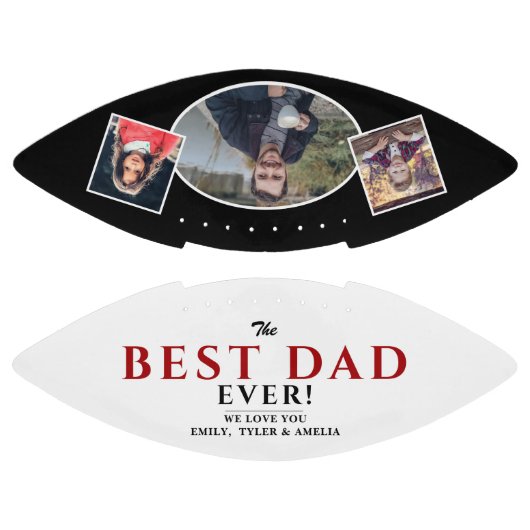 Moderne beste vader ooit vader 3 Foto Collage American Football (Panelen)