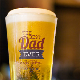 Moderne beste vader ooit vader`s dag foto glas cup
