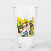 Moderne beste vader ooit vader`s dag foto glas cup (Achterkant)