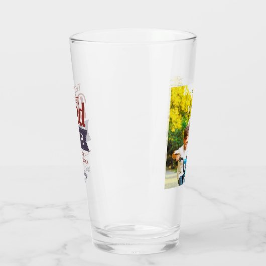 Moderne beste vader ooit vader`s dag foto glas cup (Links)