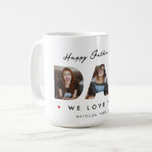 Moderne beste vader ooit Vaderdag 3 Foto Collage Koffiemok (Voorkant links)