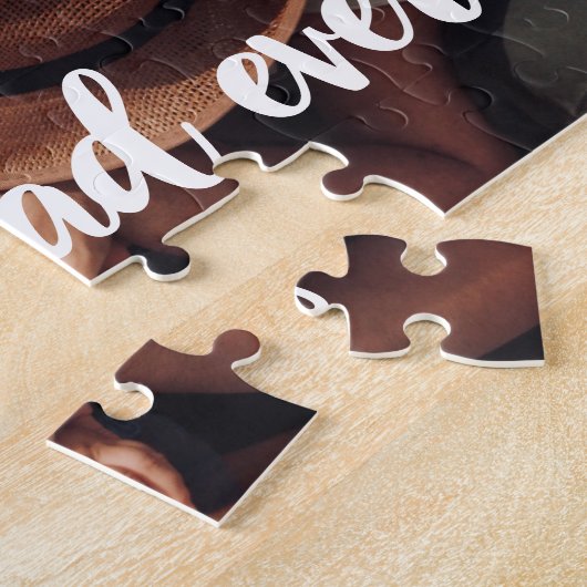 Moderne beste vader ooit Vaderdag foto Legpuzzel (Zijkant)