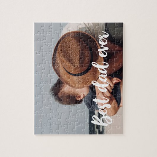 Moderne beste vader ooit Vaderdag foto Legpuzzel (Verticaal)