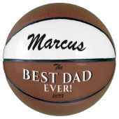 Moderne Beste Vader Ooit Vaderdag Noem Naam Basketbal (Voorkant)