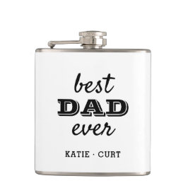 Moderne beste vader ooit vier foto heupfles