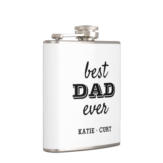 Moderne beste vader ooit vier foto heupfles (Rechts)