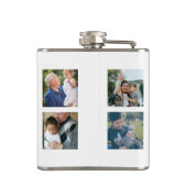 Moderne beste vader ooit vier foto heupfles (Achterkant)