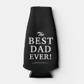 Moderne beste vader ooit zwart en blanke vaders da flesjeskoeler (Voorkant)